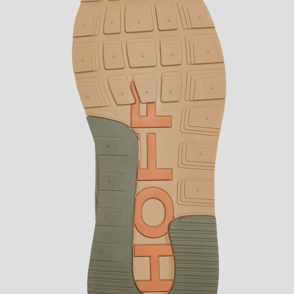 NEW Hoff USA Rhodes Green/Taupe Sneakers Suede w/ Memory Foam Size 8 - Picture 2 of 3